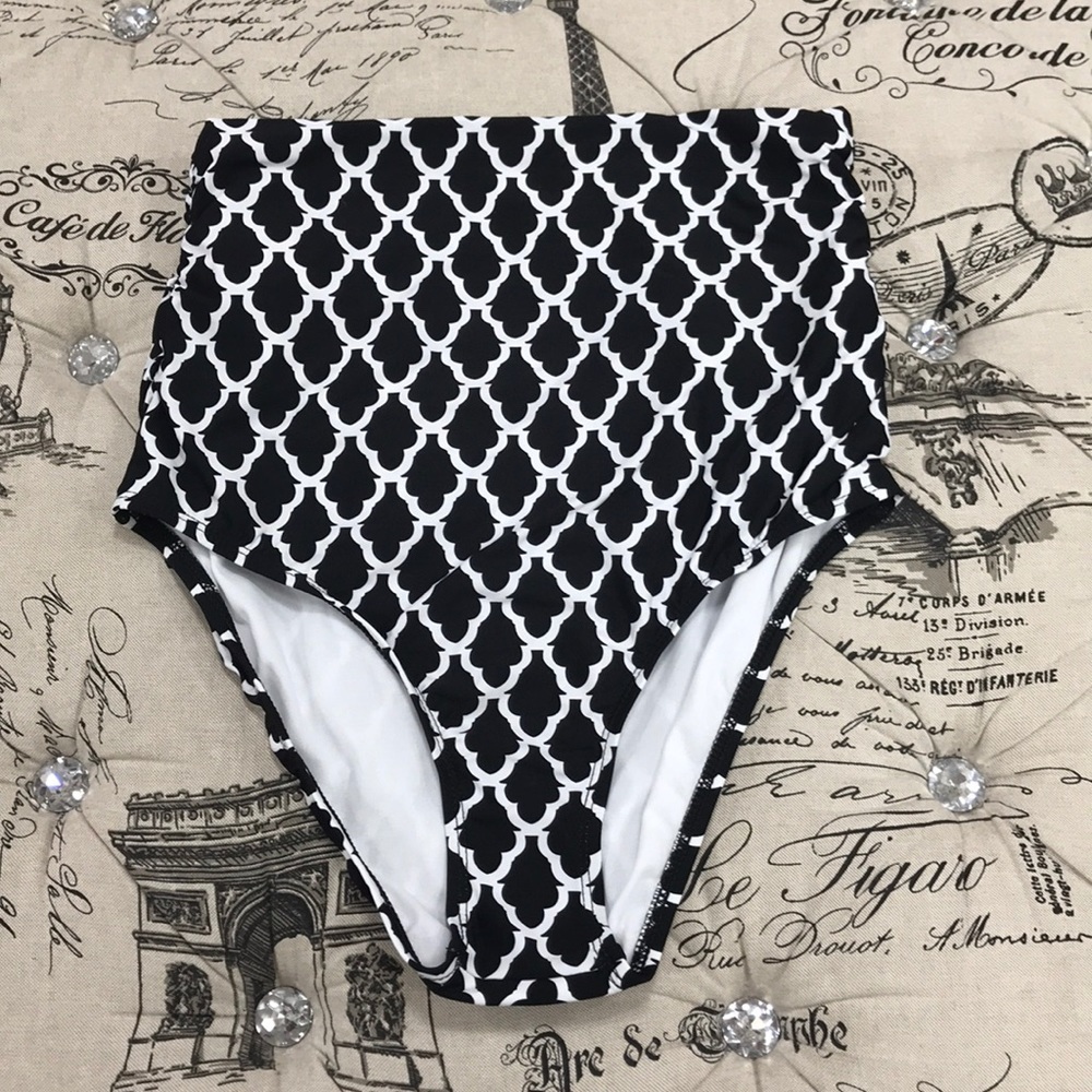 Athena Trellis High Waisted Bikini Bottoms - Picture 3 of 6